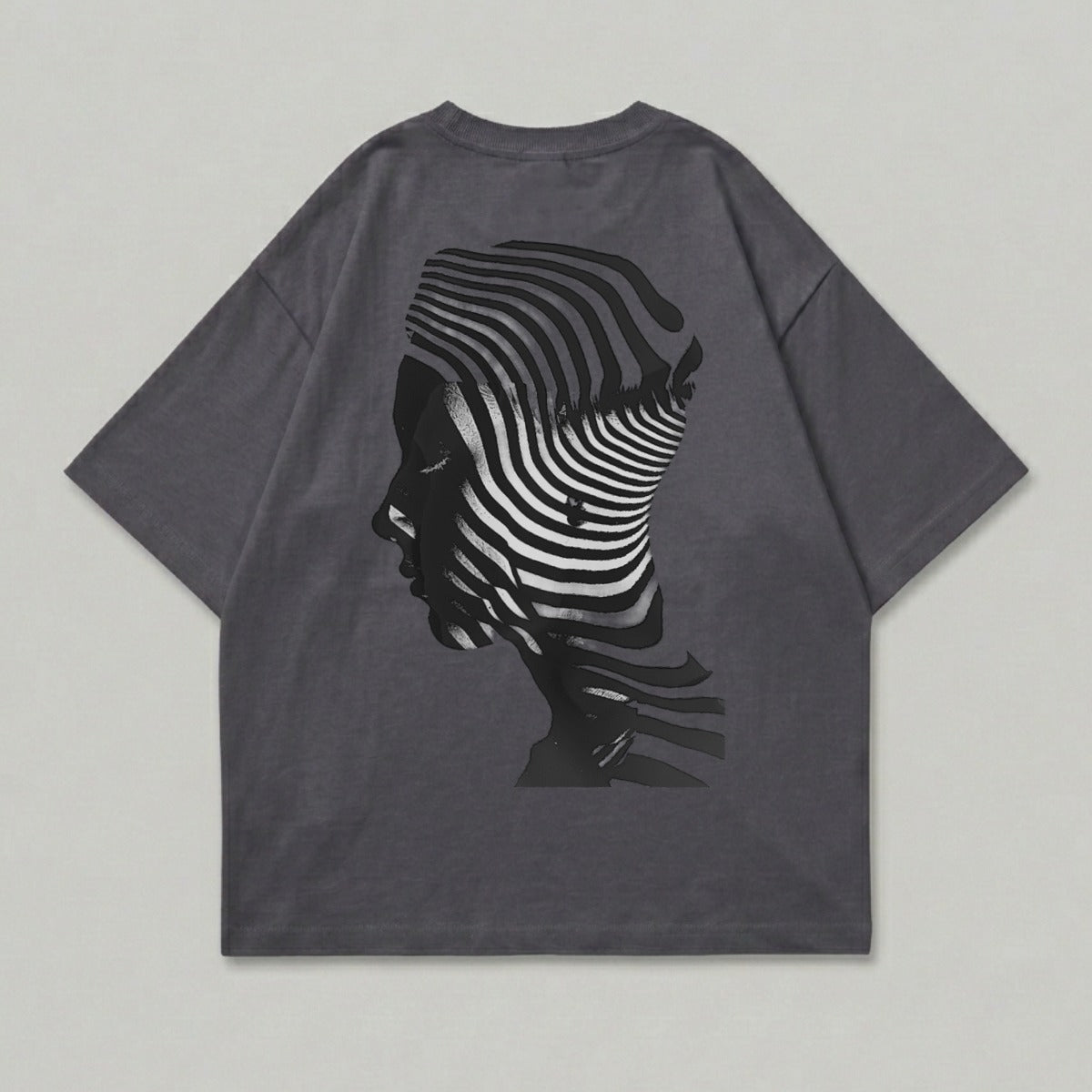 Abstract Striped Head Profile T-shirt Graphic Design product type