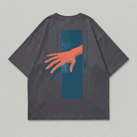 Mysterious Hand Blue Rectangle Artistic Design T-Shirt product type
Graphic Tee, Abstract Art, Back Print Shirt, Artistic Design, Orange Hand Print, Blue Rectangle Art, Unique Graphic, Dark Gray Apparel, Modern Style, Statement Piece, Streetwear Fashion, Minimalist Aesthetic, Portal Illusion, Hand Graphic, Creative Expression, Distinctive Print, Contemporary Design, Unisex Top, Bold Graphic, Surreal Art