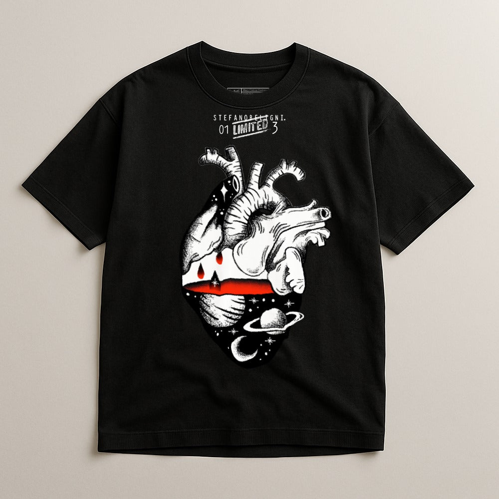 Limited Edition Artistic Heart Design T-Shirt