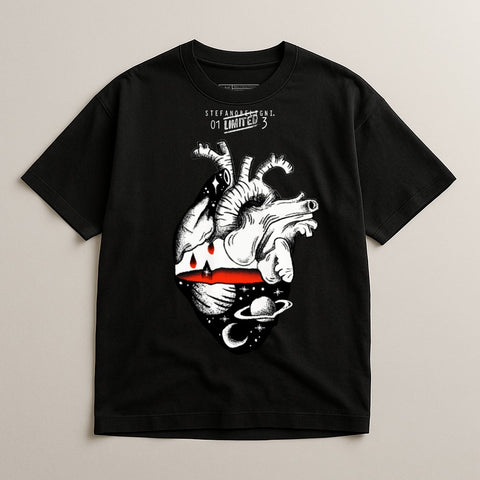Limited Edition Artistic Heart Design T-Shirt