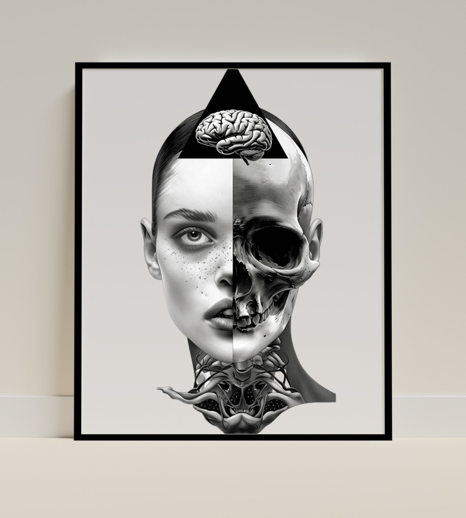 Surreal Anatomy Duality Art Print for Wall Decor