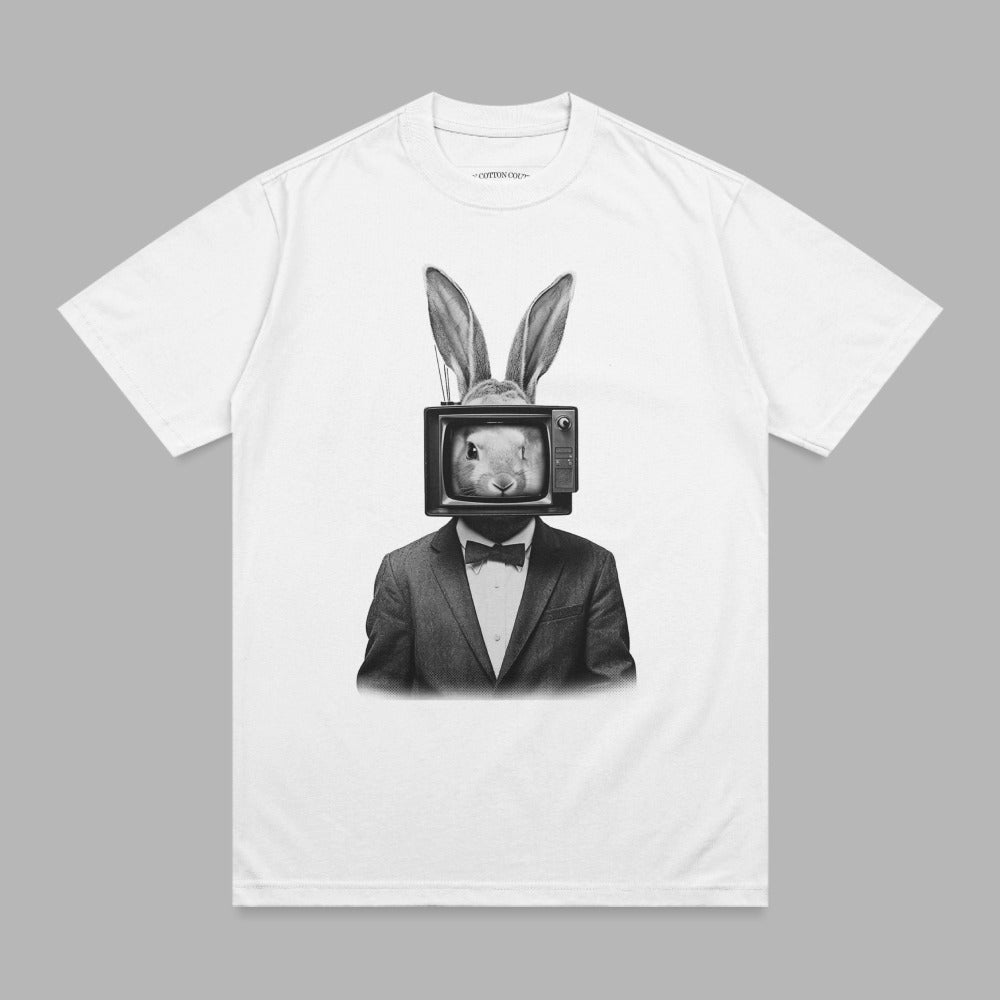 White Rabbit TV Head Suit Art Design product type