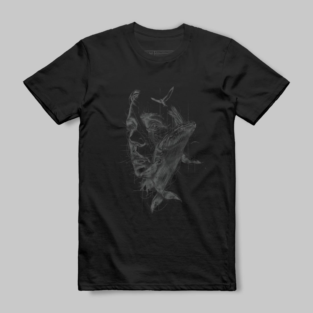 Unique Artistic Design with Whale Print T-Shirt Product