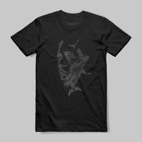 Unique Artistic Design with Whale Print T-Shirt Product