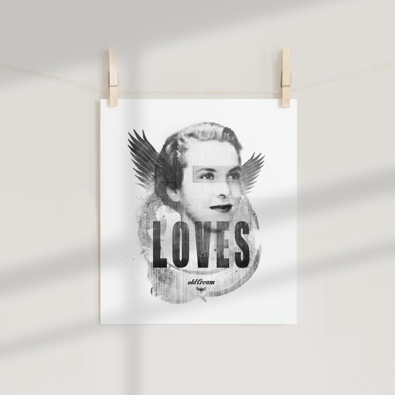 Vintage Inspired LOVES Typography Art Print