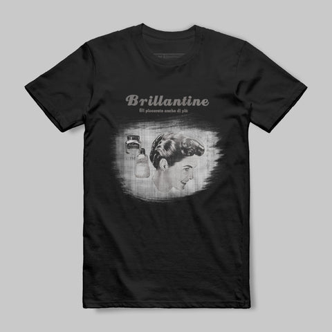 Brillantine Vintage Print Retro Style Graphic Tee