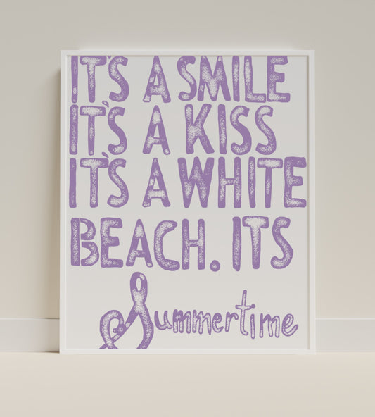 Summertime It's a Smile It's a Kiss Wall Art Decor