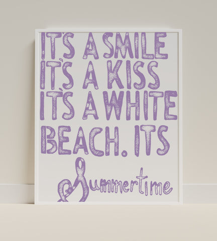 Summertime It's a Smile It's a Kiss Wall Art Decor