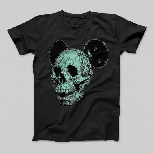 Eerie Skull with Mouse Ears Graphic T-Shirt Product
