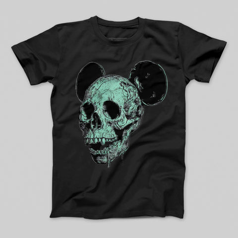 Eerie Skull with Mouse Ears Graphic T-Shirt Product