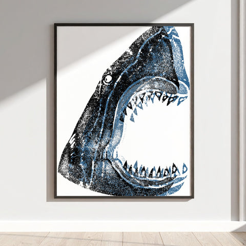 Shark Jaw Art Print for Modern Home Decor