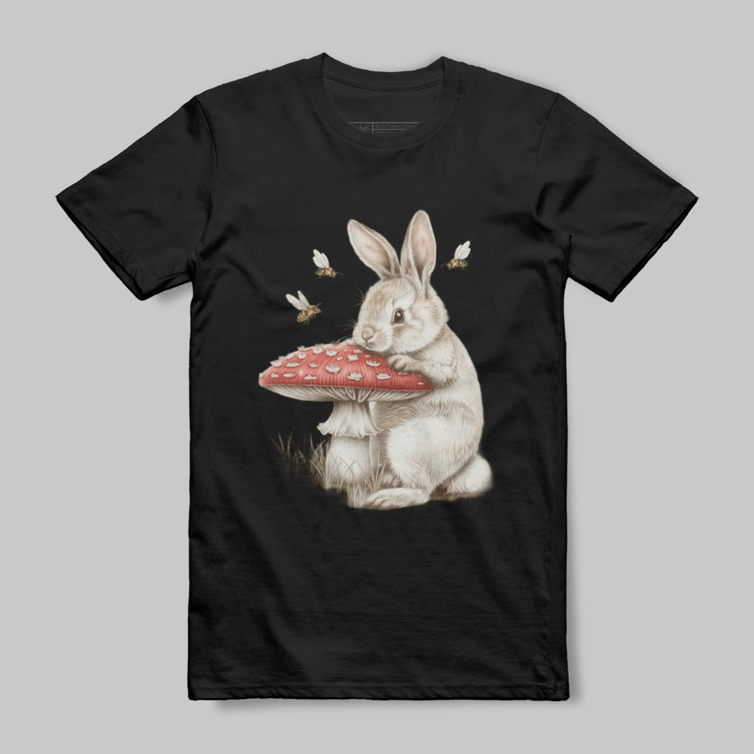Rabbit With Mushroom And Bees Graphic Tee product