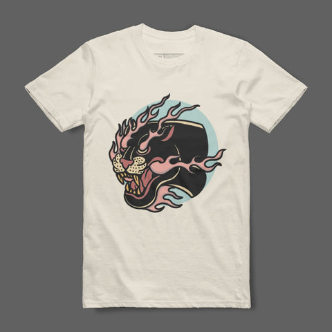 Fierce Panther T-shirt with Vibrant Color Design