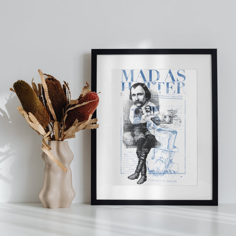 Mad As Hatter Framed Wall Art Print Poster
