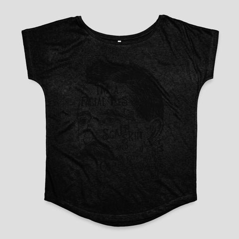 Artistic Face Print Design Black T-shirt for Everyday Wear