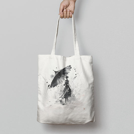 Abstract Angel and Bird Artistic Design Tote