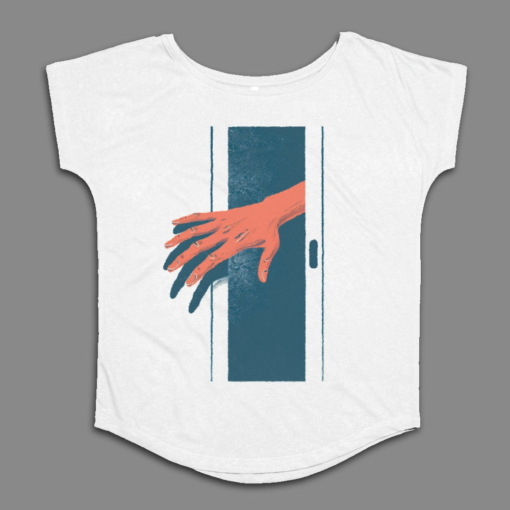 Artistic Hand Reaching Out From Behind a Door T-shirt