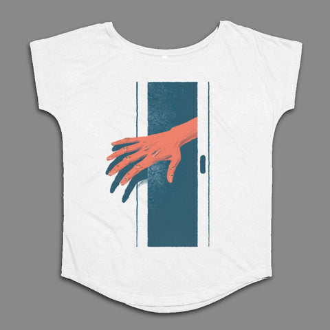 Artistic Hand Reaching Out From Behind a Door T-shirt