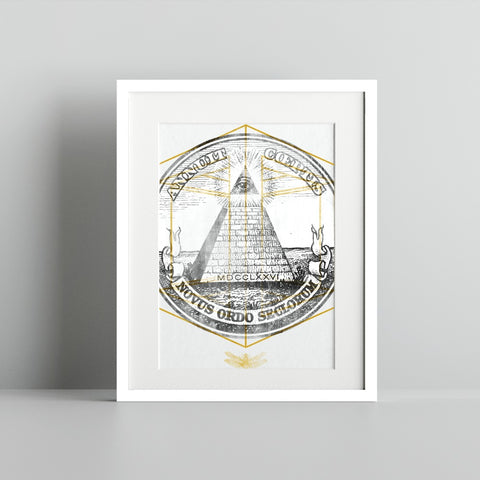 All Seeing Eye Illuminati Pyramid Art Print Poster