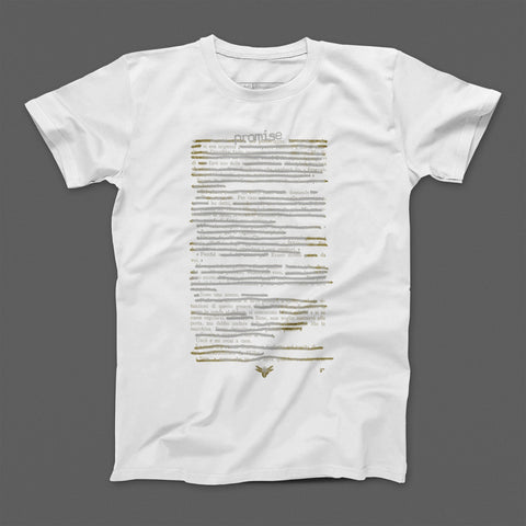 T-shirt donna boyfriend Promise White